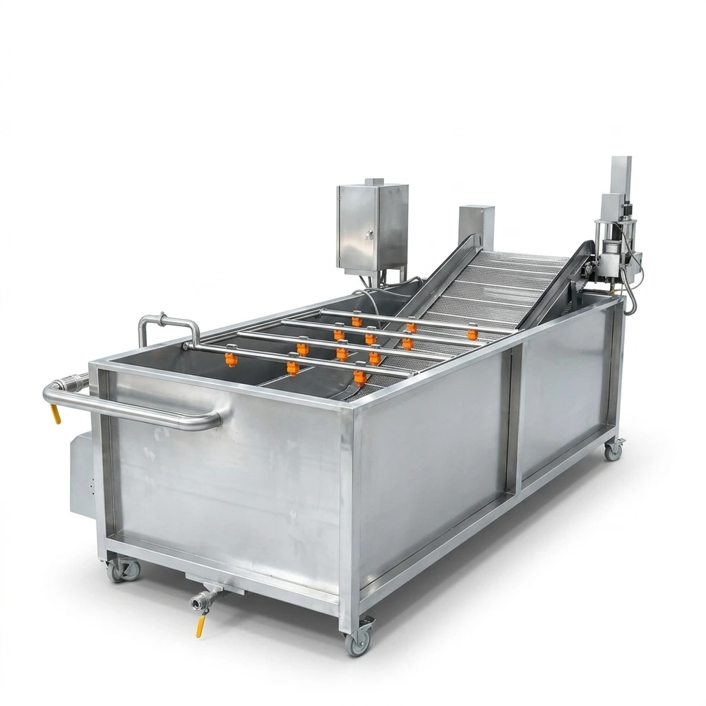 Máy Rửa Rau Củ Hải Sản Inox 304 – Thiết Bị Làm Sạch Thực Phẩm Công Nghiệp