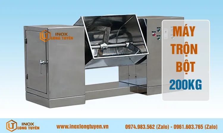 Máy trộn bột nằm ngang 200Kg - Hình 2
