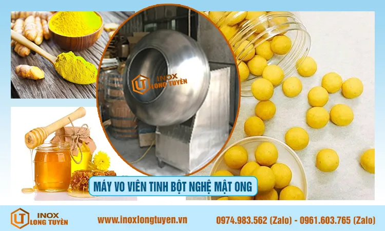 Máy vo viên tinh bột nghệ mật ong